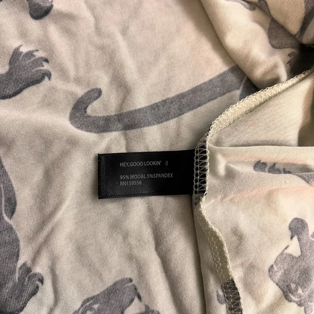 Kilo Brava Panther Short Loungewear Robe Sz L